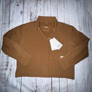 Halfdays Nan Field Jacket Medium Womens Nuthatch Brown Utility NWT $145
